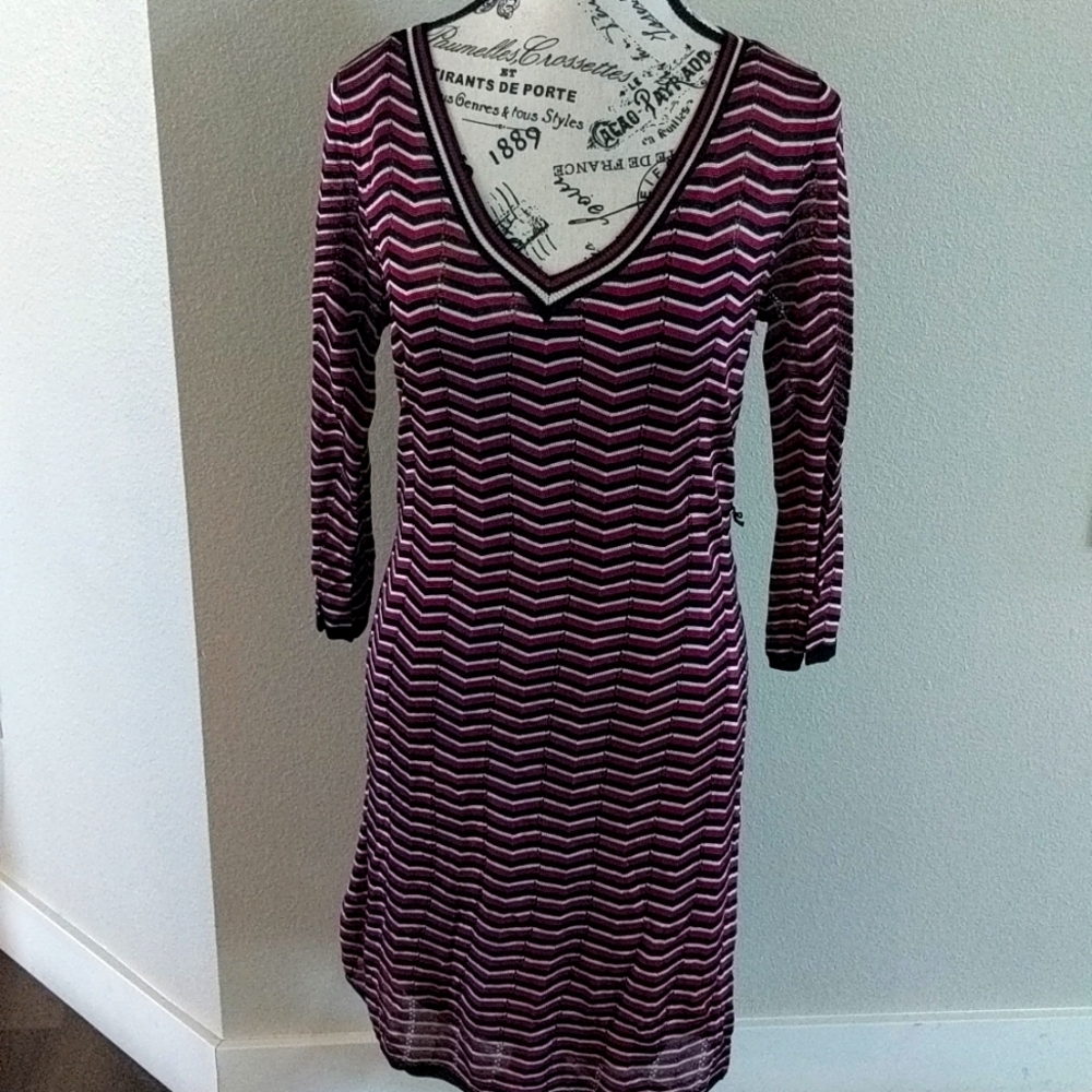 Trina Turk Chevron Print Dress Medium NWT